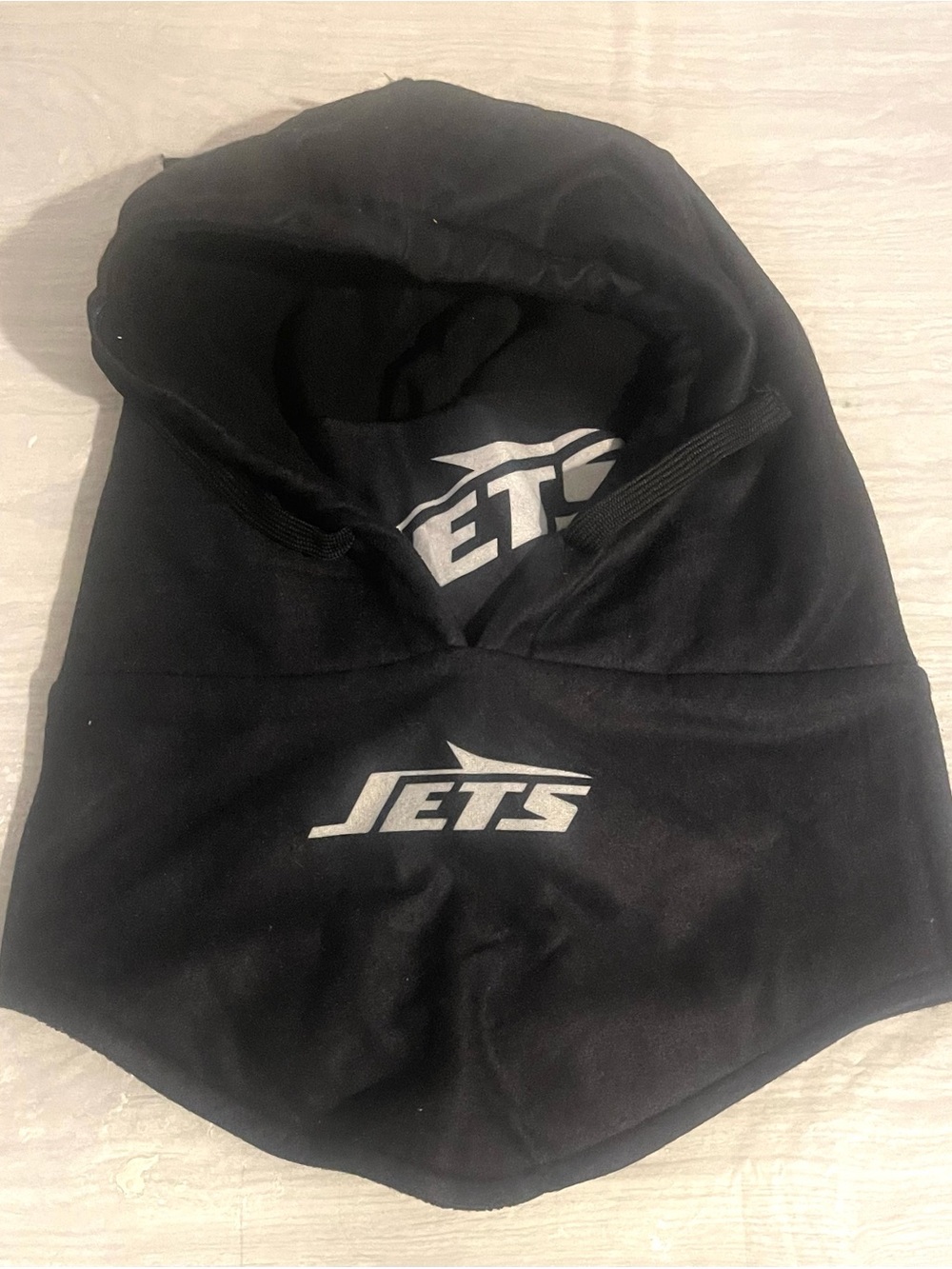 Jets Black Men's Hooded Neck Warmer